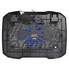 Подставка для ноутбука Buro BU-LCP156-B114 15.6"357x265x33мм 1xUSB 1x 140ммFAN 345г металлическая сетка/пластик черный