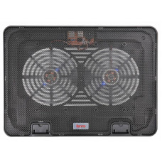 Подставка для ноутбука Buro BU-LCP156-B214H 15.6"355x255x30мм 2xUSB 2x 140ммFAN 900г металлическая сетка/пластик черный