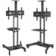 Подставка для телевизора Onkron TS1551 черный 40"-70" макс.60.5кг напольный мобильный