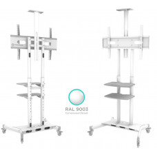 Подставка для телевизора Onkron TS1552 белый 40"-70" макс.60.5кг напольный мобильный