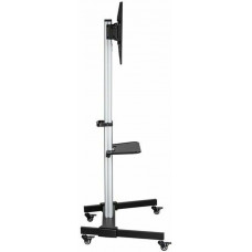 Подставка для телевизора Ultramounts UM307B черный/белый 37"-86" макс.50кг напольный мобильный