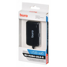 Разветвитель USB 3.0 Buro BU-HUB4-U3.0-S 4порт. черный