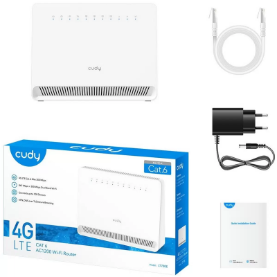 Роутер беспроводной Cudy LT700E AC1200 10/100BASE-TX/4G cat.6 белый