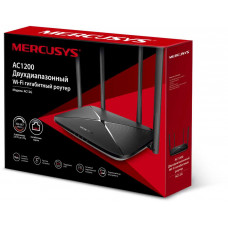 Роутер беспроводной Mercusys AC12G AC1300 10/100/1000BASE-TX черный