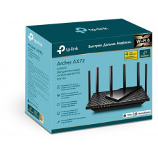 Роутер беспроводной TP-Link Archer AX72 AX5400 10/100/1000BASE-TX черный