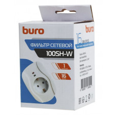 Сетевой фильтр Buro 100SH-W (1 розетка) белый (коробка)