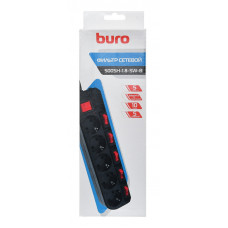 Сетевой фильтр Buro 500SH-1.8-SW-B 1.8м (5 розеток) черный (коробка)