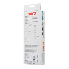 Сетевой фильтр Buro 500SH-3-SW-B 3м (5 розеток) черный (коробка)