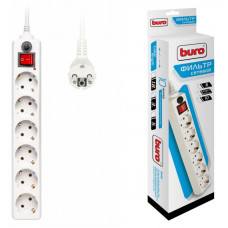 Сетевой фильтр Buro 600SH-3-W 3м (6 розеток) белый (коробка)