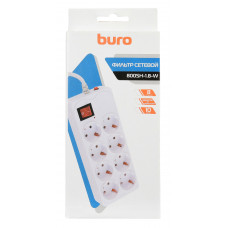 Сетевой фильтр Buro 800SH-1.8-W 1.8м (8 розеток) белый (коробка)