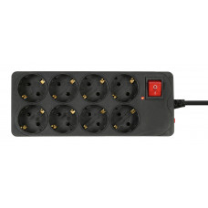 Сетевой фильтр Buro 800SH-3-B 3м (8 розеток) черный (коробка)