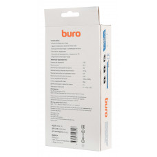 Сетевой фильтр Buro 800SH-5-W 5м (8 розеток) белый (коробка)