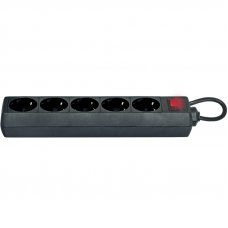 Сетевой фильтр Defender ES 5м (5 розеток) черный (коробка)