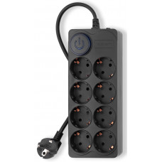 Сетевой фильтр Ippon BK-8-EU-3-16-B 3м (8 розеток) черный (коробка)