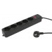 Сетевой фильтр PC Pet AP01006-1.8-B 1.8м (5 розеток) черный (пакет ПЭ)