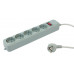 Сетевой фильтр PC Pet AP01006-5-G 5м (5 розеток) серый (пакет ПЭ)