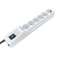 Сетевой фильтр Pilot L (GP) 172 3м (6 розеток) белый (коробка)