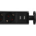 Сетевой разветвитель Premier 3R USB 1.8м (3 розетки) черный (коробка)