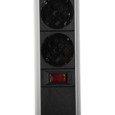 Сетевой разветвитель Premier 3R USB 1.8м (3 розетки) серый (коробка)