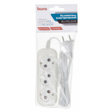 Сетевой удлинитель Buro BU-PSL3.1/W 1.5м (3 розетки) белый (пакет ПЭ)