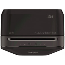 Шредер Fellowes PowerShred LX200 черный (секр.P-4) фрагменты 12лист. 22лтр. скрепки скобы пл.карты