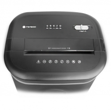 Шредер Heleos УМ28-5 черный/серебристый (секр.P-5) фрагменты 12лист. 28лтр. скрепки скобы пл.карты CD