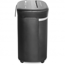 Шредер Heleos УМ28-5 черный/серебристый (секр.P-5) фрагменты 12лист. 28лтр. скрепки скобы пл.карты CD