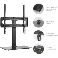 Стойка для телевизора Kromax X-STAND-2 черный 23"-55" макс.30кг крепление к столешнице