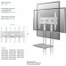 Стойка для телевизора Onkron TS1351 белый 32"-65" макс.50кг напольный мобильный
