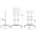 Стойка для телевизора Onkron TS1351 белый 32"-65" макс.50кг напольный мобильный