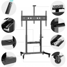 Стойка для телевизора Onkron TS1991 eLift черный 50"-100" макс.120кг напольный наклон