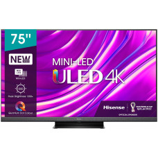 Телевизор QLED Hisense 75" 75U8HQ черный 4K Ultra HD 120Hz DVB-T DVB-T2 DVB-C DVB-S DVB-S2 WiFi Smart TV