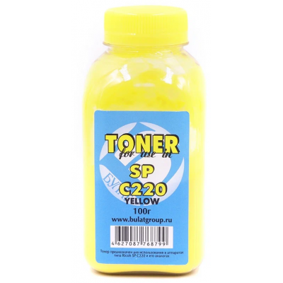 Тонер Ricoh SP C220/C240/250/260/360, 100 гр, Yellow, B&W