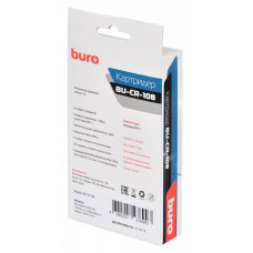 Устройство чтения карт памяти USB2.0 Buro BU-CR-108 черный