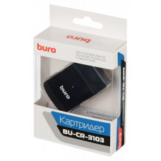 Устройство чтения карт памяти USB2.0 Buro BU-CR-3103 черный