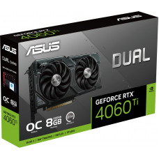 Видеокарта Asus PCI-E 4.0 DUAL-RTX4060TI-O8G NVIDIA GeForce RTX 4060TI 8Gb 128bit GDDR6 2520/18000 HDMIx1 DPx3 HDCP Ret