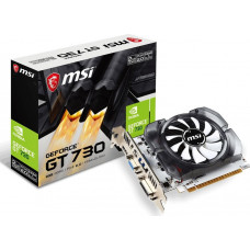 Видеокарта MSI PCI-E 2.0 N730-2GD3V3 NVIDIA GeForce GT 730 2Gb 128bit GDDR3 902/1600 DVIx1 HDMIx1 CRTx1 HDCP Ret