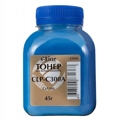 Тонер Samsung CLP-300 банка 45г Cyan БУЛАТ s-Line
