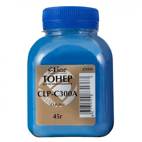 Тонер Samsung CLP-300 банка 45г Cyan БУЛАТ s-Line