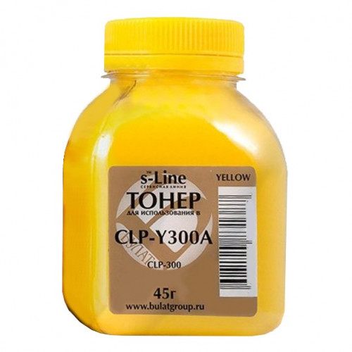 Тонер Samsung CLP-300 банка 45г Yellow БУЛАТ s-Line