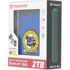 Жесткий диск Transcend USB3.0 2TB TS2TSJ25H3B StoreJet 25H3 (5400rpm) 2.5" синий