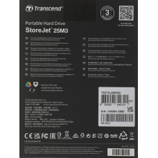 Жесткий диск Transcend USB3.0 2TB TS2TSJ25M3G StoreJet 25M3 (5400rpm) 2.5" зеленый