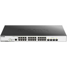 Коммутатор D-Link DGS-3000-28LP/B1A 24x1Гбит/с 4SFP 24PoE 193W управляемый