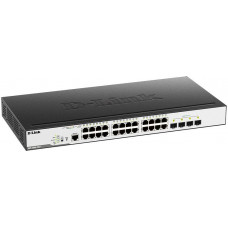 Коммутатор D-Link DGS-3000-28LP/B1A 24x1Гбит/с 4SFP 24PoE 193W управляемый