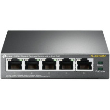 Коммутатор TP-Link TL-SG1005P (L2) 5x1Гбит/с 4PoE+ 65W неуправляемый