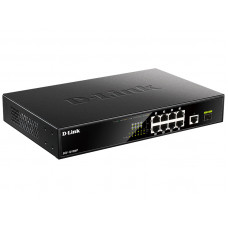 Коммутатор D-Link DGS-1010MP/A1A 9x1Гбит/с 1SFP 8PoE 125W неуправляемый