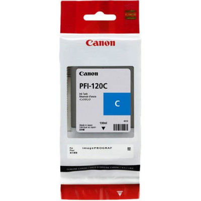 Картридж струйный Canon PFI-120 C 2886C001 голубой (130мл) для Canon imagePROGRAF TM-200/205