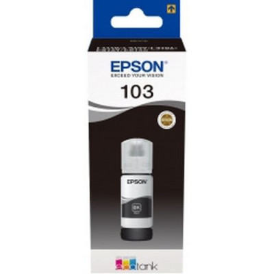 Картридж струйный Epson 103BK C13T00S14A черный (4500стр.) (65мл) для Epson L3100/3110/3150