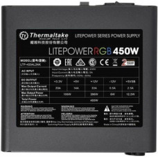 Блок питания Thermaltake ATX 450W Litepower RGB 450 (24+4+4pin) APFC PPFC 120mm fan color LED 4xSATA RTL