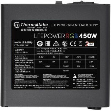 Блок питания Thermaltake ATX 450W Litepower RGB 450 (24+4+4pin) APFC PPFC 120mm fan color LED 4xSATA RTL